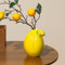 Belupai Einzigartige Vase in Zitronenform, Keramik-Vase in Zitronenfruchtform, Gelbe Zitronen-Dekorationsvase, Kreative Vintage-Zitronenvase für Hochzeit, Zuhause, Küche,