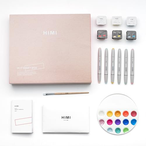 HIMI Juego de pintura Gouache con pinceles, 10 unidades