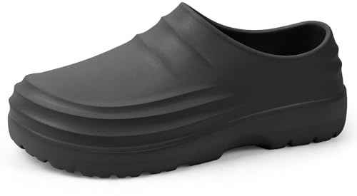 DiULi Waterproof Clogs for Men Women, Non-Slip EVA Garden Shoes | with 4cm Cushioned Platform, Easy-Clean Kitchen Shoes for Indoor Outdoor Use