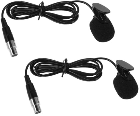 HOODANCOS 2 St Lavaliermikrofon med Xlr Honkontakt Kabel Lätt Klämmikrofon för Smartphone Podcast Intervjuer och Livesändning Bärbar Fältmikrofon för Vlogg och Videokonferens