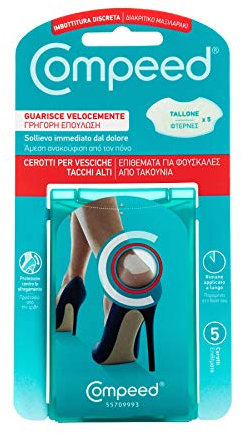 COMPEED Cerotti per vesciche, a lunga durata e guarigione veloce - Ideali per Tacchi Alti, 5 Cerotti