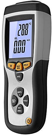 WSMLA Digital Anemometer Handheld Wireless Bluetooth Vane Anemometer Wind Speed Meter Gauges for Measuring Wind Speed Temperature and Wind Chill with Backlight and Max/Min