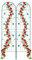 Relaxdays Rankgitter, 2er Set, HxB 200 x 50 cm, freistehend, Rankhilfe zum Stecken, Kletterpflanzen, Blumenspalier, grün