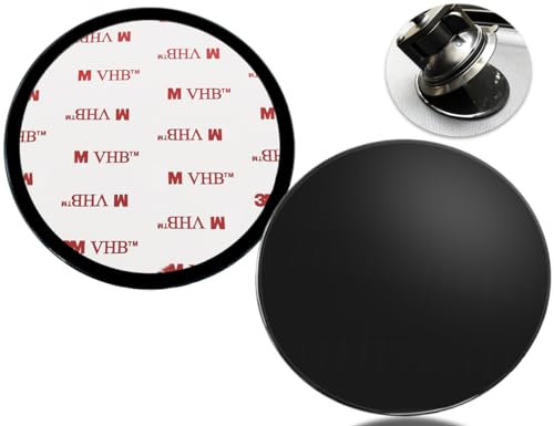 2 Pcs 73mm Adhesive Dashboard Mat Mounting Disc,2.87 Universal Suction Cup Mounting Disc for Dashcam Windshield Mount,GPS,Tablet,Car Phone Holder Base with Adhesion,Black(Red on White Background)