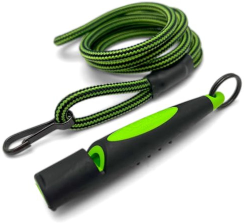 ACME Hundepfeife No. 211,5 Alpha | Inklusive passendem, hochwertigem Pfeifenband (Black/DG Green)