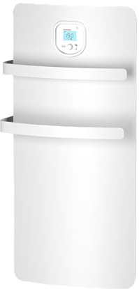 NOIROT - Radiateur Sèche-Serviette Anuri - Élément Chauffant Monobloc + Soufflerie - Programmable - Grande Capacité d'Étendage - Certifié Origine France Garantie, NF - 1200 W, Blanc
