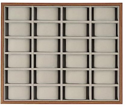 TanjcXliu Caja de madera para relojes de hombre, 24 compartimentos, caja de almacenamiento para relojes, joyas