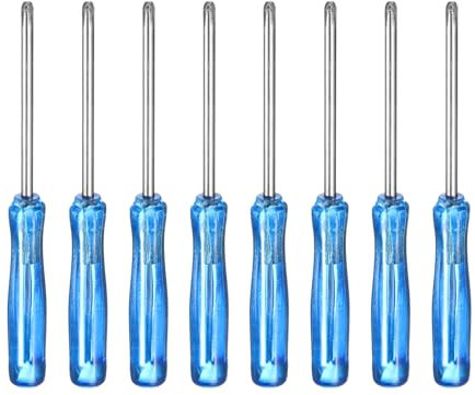 QUARKZMAN 8pcs PH00 Mini Tournevis Phillips #00 Longueur 2.6 Poignée Ergonomique Pour Réparation DIY, Bleu