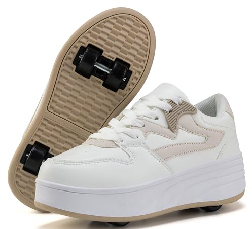 Roller Skate Shoes for Women Girls Sneakers with Detachable Wheels Sport Shoe Suitable for Halloween Christmas Birthday Party Gifts