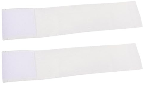 Totority Brazaletes de Fútbol Blancos 2 Piezas, Banda de Capitán Portátil y Reutilizable, Brazaletes en Blanco para Hacer Uno Mismo, Accesorios Deportivos para Fútbol, Baloncesto y Béisbol