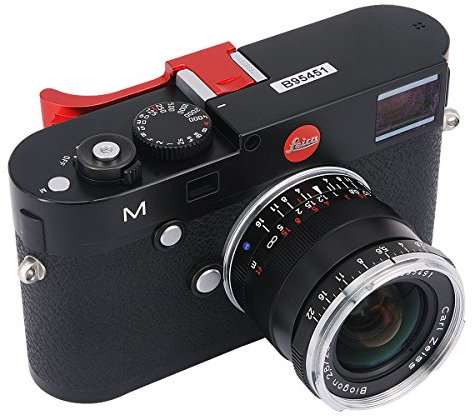 Haoge THB-M24R Metall-Blitzschuh-Daumen-Up-Handgriff für Leica M Typ240 M240, M-P Typ 240 M240P, M Typ262 M262, M-D Typ 262 Kamera, Rot, bessere Balance und Griffigkeit