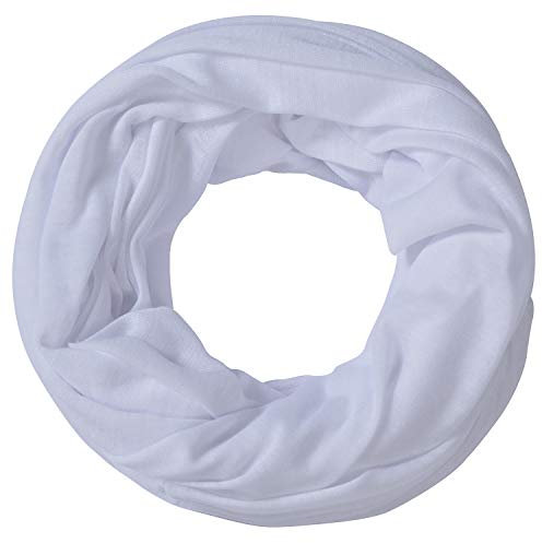 Miobo Schlauchschal Damen/Herren Snood Rundschal Weiss