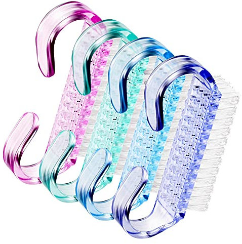 LATRAT Set di 4 spazzole per unghie con manico spazzola per la pulizia delle unghie e spazzola per la pulizia delle unghie