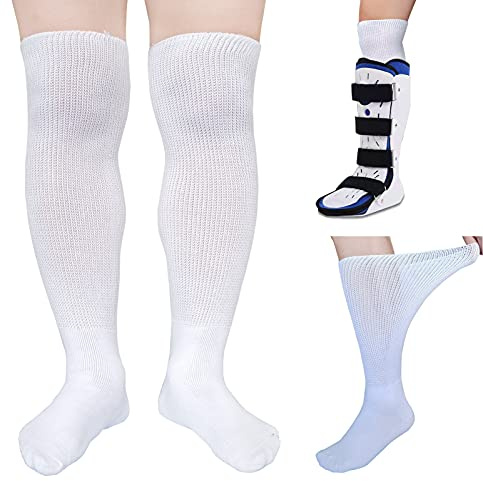 2 Paar Ersatzsocken für Air Cast Walking Boot Walker Brace – Air Cam Walkers Fraktur Orthopädie Stiefelauskleidung Gipssocken, 2 Paar