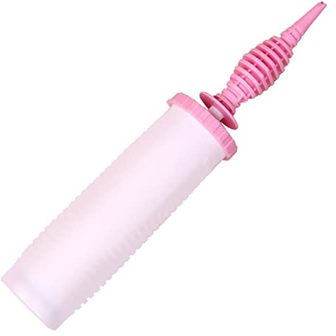 ouyili Inflador de Globos, Bidireccional Hinchador Globos Manual, Bomba de Aire para Globos de Látex y Globos de Aluminio Adecuado para la Decoración de Bodas y Fiestas de Cumpleaños (Rosa)