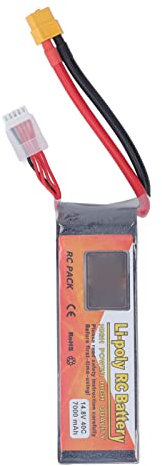 Fdit Batteria Lipo 7000mAh, 14.8V 4S XT60 Spina 40C Tasso di Scarica Alimentazione Batteria RC Adatto per Modello di Auto Elicottero RC