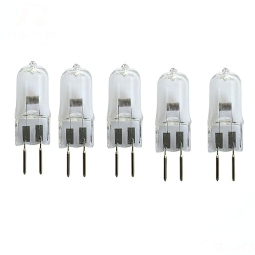 Lámpara Halógena G6.35Paquete De 5 Bombillas Halógenas G6.35 24 V 50 W Lámpara Halógena Con Base De Clavija Blanco Cálido Gy6.35 Bombillas De Cápsula Regulables Para Efectos De Iluminación Y Proyector