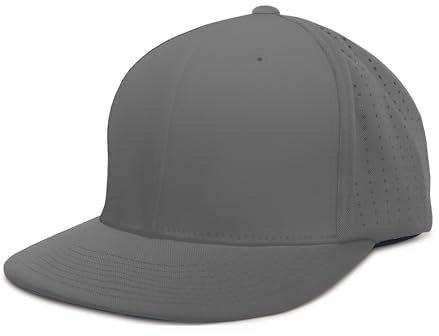 Pacific Headwear Perforated F3 Performance Flexfit® Cap, Graphite, L/XL