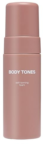BODY TONES Mousse Autoabbronzante 155 ml – Self Tan Naturale, Abbronzante Idrratante Anti-Età per Ogni Tipo di Pelle