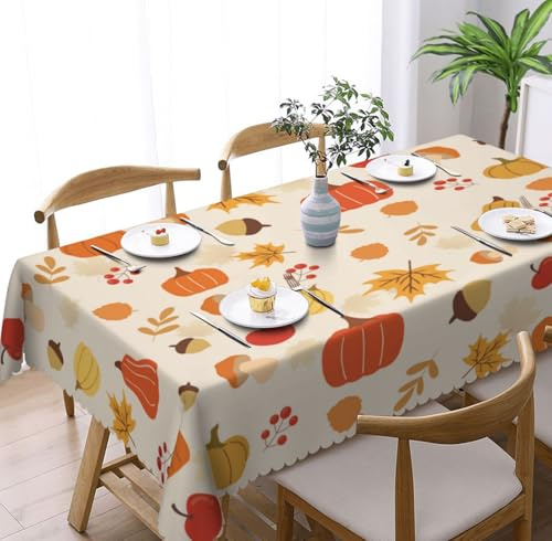 Mantel lavable rectangular 150 x 260 cm, hoja de arce, mantel para exteriores, protección antimanchas, fácil de limpiar, impermeable, para cocina, mesa de comedor, mesa de café, fiesta, jardín