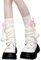 Beauace Leg Warmers for Teen Girls Bow Tie Goth Grunge Knitted Boot Stockings Leg Warmer Cute Socks Y2k 80s long Boot Socks (Pink, One Size)