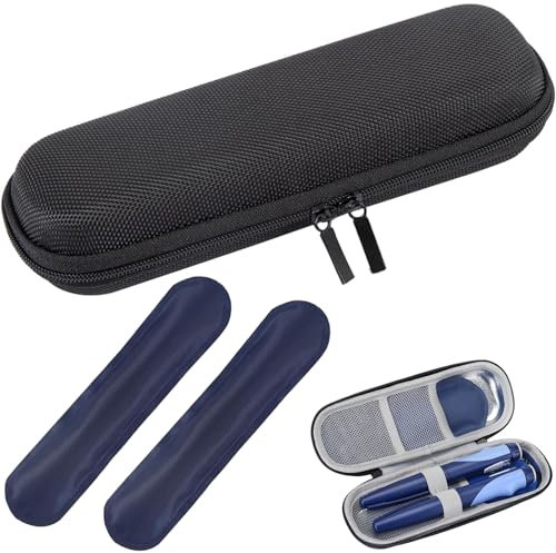 Schwarze Kühltasche Klein mit 2 Kühlakkus, tragbare Isolierte Aufbewahrungstasche mit Kühlfach