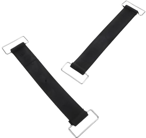 DINHEAROM 2piezas Correa De Sujeción De Batería De Goma Correas Resistentes Ajustables Para Motocicleta Coche y Barco Fácil De Instalar