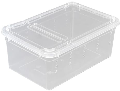 Transparente Kunststoffbox,Aufzuchtbox für Insekten aus Kunststoff Insektenbeobachtungs Box,Reptilienzuchtbox,Wiederverwendbar Aufzuchtbox für Reptilien Insekten (2 Stück)