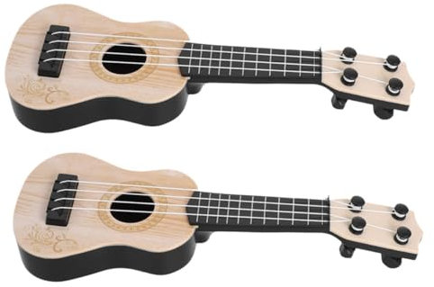 Kisangel 2 Piezas Instrumento Musical Educativo de Cuerdas Juguete de Guitarra para Principiantes y Pequeños Diseño para al Aire