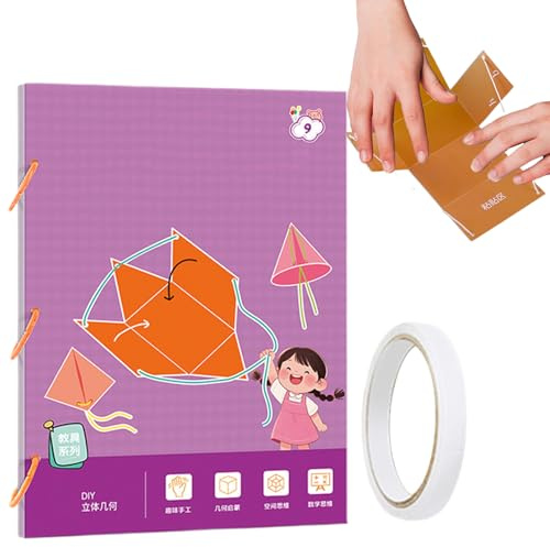 Libro con geometria 3D, geometria 3D, libro educativo con corpi 9/12/15, gioco di intreccio, con corda, per adolescenti, ragazze, principianti, scuola materna, viaggio