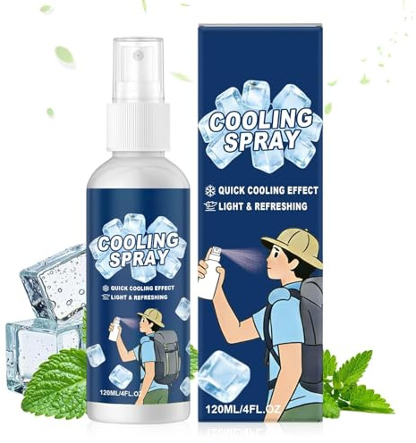 Kylande dimma Omedelbar och långvarig vätska | 120ml kylspray för att förebygga värmen För vuxna, kvinnor och män utomhusbruk dagligt resande vandring camping yoga