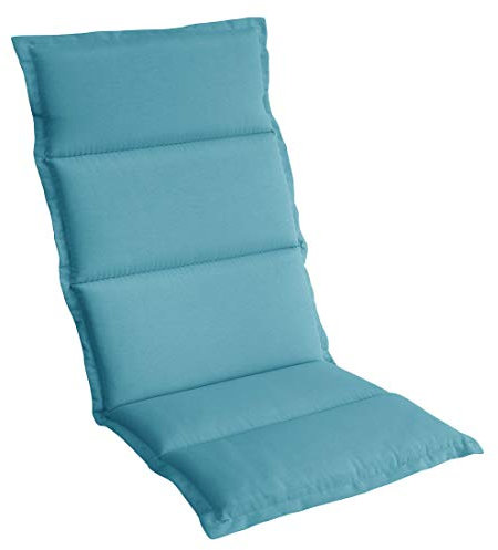 OUTLIV. Polsterauflage Klappsessel -Auflage Sitz- Rückenkissen 120x50x5 cm Hellblau Sitzauflage für Gartensessel und Gartenstuhl