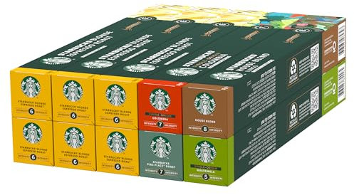 STARBUCKS Paquete Variado Blonde Espresso Roast de Nespresso, Cápsulas de Café 10 x 10 (100 Cápsulas) - Exclusivo en Amazon