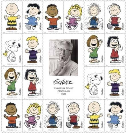 United States Postal Service Charles M. Schulz First Class Forever Stamps 2022-1 Sheet / 20 Pcs