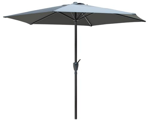 RANSENERS Sonnenschirm Ø 270cm mit Hochwertigem Gestell und Stoff - Kippbarer Gartenschirm mit UV50+ zum Schutz vor Sonnenstrahlen im Freien - Schirmständer Optional