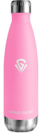 Bouteille Isotherme 500ml, Gourde Isotherme Étanche, Réutilisable, Gourde Inox sans BPA, Anti Fuite, Bouteille d'eau Acier Inoxydable à Double Paroi, Gourde Durable pour École, Bureau, Sport, École