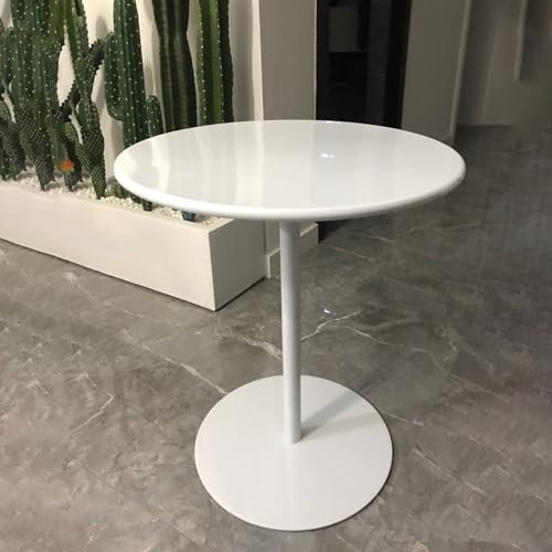 Tavolo rotondo da bar con piano fisso, tavolo da cocktail per casa, ufficio e sala da pranzo, base robusta, 2-4 posti ideale per cucina e piccoli spazi, mobili eleganti