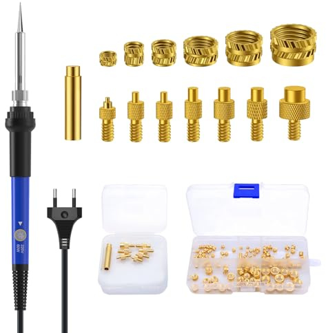 Juego de puntas de soldadura, juego de 7 piezas, puntas de soldadura y 130 piezas, insertos roscados M2-M8, compatible con accesorios de impresora 3D
