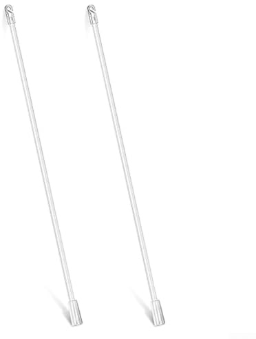 Stylish Clear Curtain Pull Rods 2 Pack of 17 Inch Acrylic Blinds Control Wands with Comfortable Grip for Windows