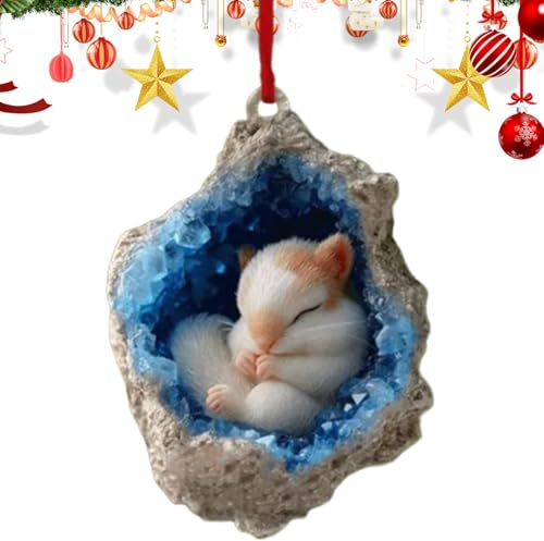 Addobbi Per Albero Di Natale,Pendenti con Animali da 10 cm Forati per Decorazioni Natalizie - Pendenti Acrilici 2D Figurine Charme per Feste degli - Per Stagione Festa Amici e Riunioni Familiari