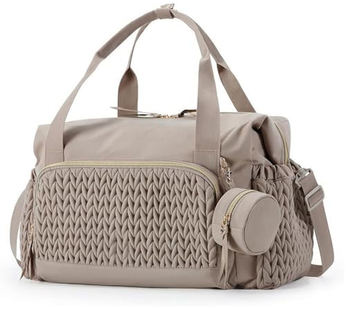 BRONG Baby Changing Bags Large Capacity Mommy Diaper Tote Maternity Bag Multi-Functional Baby Bags with Changing Mat Waterproof Nappy Pram Bag for Travel Beach