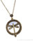Halskette Libelle gold-farben Glas-medaillon aufklappbar Kette Damen