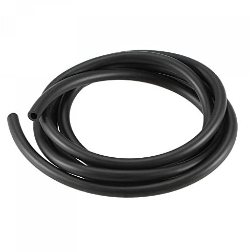 sourcing map 4mm x 7mm 5ft Black Rubber Lubricant Tubing Oil Resistant Plastic Tubing for Oil Hose, Water Tube