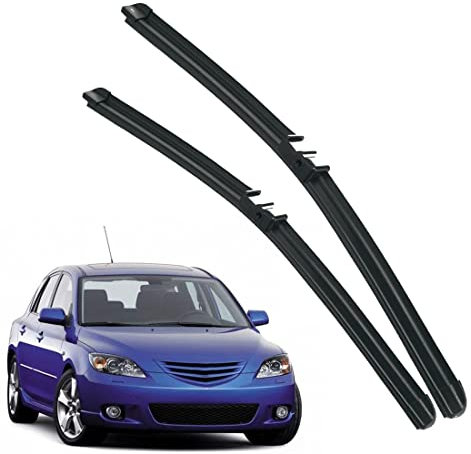 Scheibenwischer Für Auto Scheiben Wiper Blades Für Mazda 3 2003-2008 Wischerblatt Vorne Wischblätter Gummi Windshield Wipers 525mm+475mm fit Seitenstiftarm