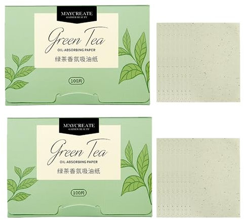 Fogli Assorbenti per Olio per Viso - 200 fogli di carta naturale per la cura del viso. Perfetti per assorbire il sebo in eccesso e rimuovere l'untuosità dal viso