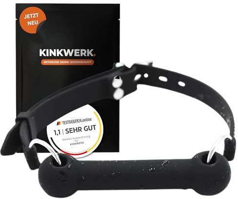 KINKWERK Mundknebel Hundeknochen | Weicher Knebel im Hundeknochen-Design | Verstellbarer BDSM-Bondage Knebel für Paare | SM-Sexspielzeug für aufregende Rollenspiele