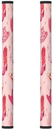 ZSUUGJ Copertura per maniglia della porta del frigorifero con cowboy rosa, copertura per maniglia del frigorifero, maniglie lavabili per elettrodomestici da cucina, protezione decorativa per mantenere