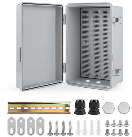 MIGUBIGU 1 pcs Caja Estanca Exterior Electrica Pequefia 20cm x 30cm x 13cm IP66 Impermeable, Caja de Derivación de Montaje en Superficie, Cajas de Conexiones Resistente al Agua