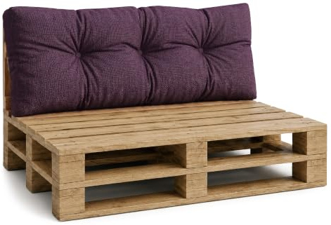 Palettdynor Utomhusdynor Ryggkuddar 120x40 cm - Dynor för Europallar Pallsoffa och Pallmöbler Palldynor 120 x 40 Bordeaux Linne-look