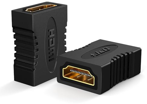 J&D 8K HDMI Coupler, 8K@60Hz/4K@120Hz Female to Female Connector HDMI Extender, supporto 3D, HDR, HDCP, ARC, compatibile con DVD, Blu-ray, TV, Laptop, PC, Monitor, 2 Confezioni